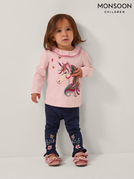 Monsoon Baby Unicorn Top & Floral Leggings Set (Y38006) | ‏141‏₪ - ‏161‏ ₪