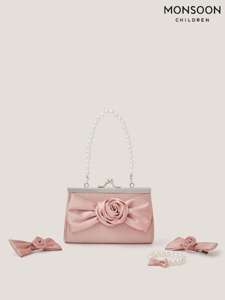 وردي - Monsoon Bridesmaid Rosette Bag & Accessories Set (Y38007) | ‏128 د.إ.‏