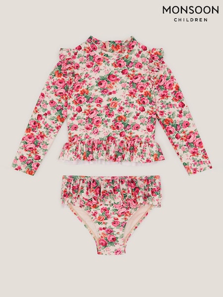 Monsoon Floral UPF50+ Long Sleeve Swim Set (Y38013) | ‏121‏₪ - ‏141‏ ₪