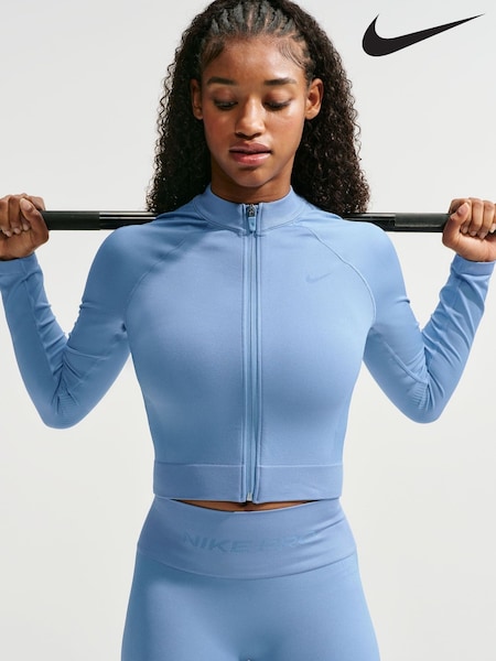 WORK BLUE - Nike Pro Seamless Drifit Fullzip Midlayer Jacket
