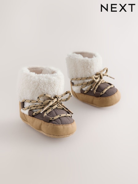 Chocolate Brown - Baby Snow Boots (0-2mths)
