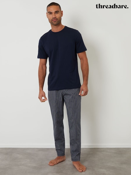 Threadbare Stripe T-Shirt & Pyjama Bottoms Set (Y38471) | ‏131 ر.ق.