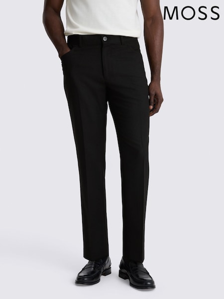 MOSS Black 5 Pocket Trousers (Y38507) | AED582