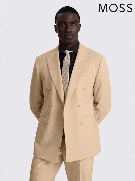 MOSS Neutral Marl Tailored Fit Performance Suit Jacket (Y38524) | AED1,101
