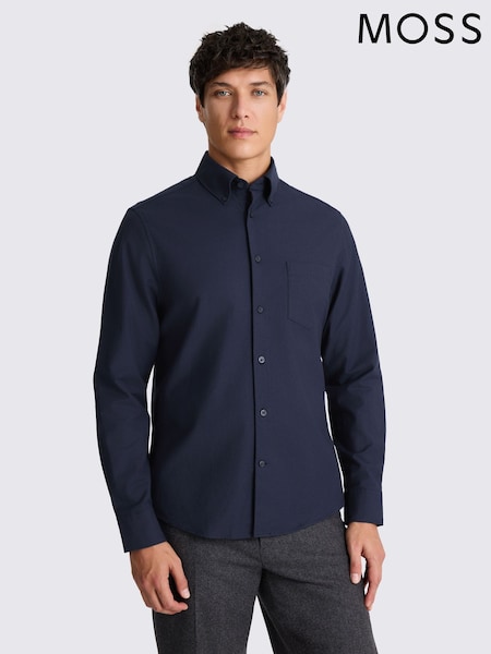 أزرق - MOSS Washed Oxford Shirt (Y38525) | 268 ر.س.