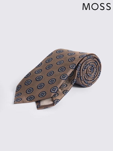 MOSS Yellow Silk Medallion Tie (Y38535) | SGD 77