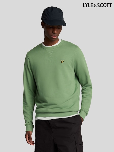Lyle & Scott Green Crew Neck Sweatshirt (Y38560) | AED379