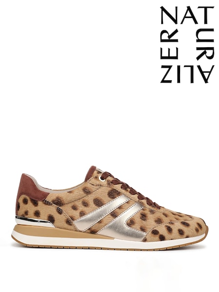 Naturalizer Animal Lorena Wide Fit Lace Up Trainers (Y38741) | ‏728 د.إ.‏