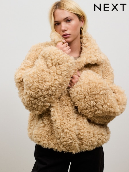 Caramel Brown - Curly Fur Coat