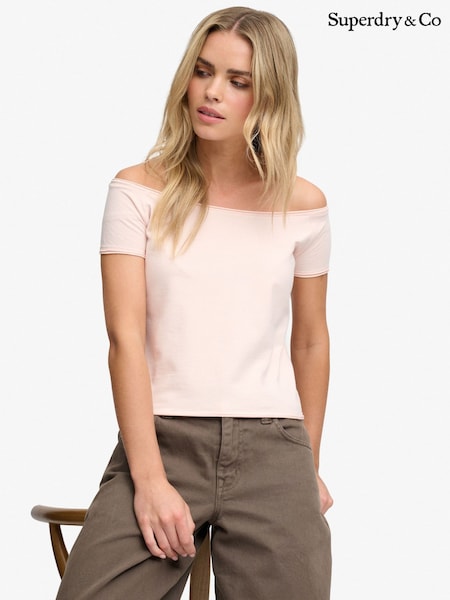 Pink - Superdry Athletic Essentials Ruched Top