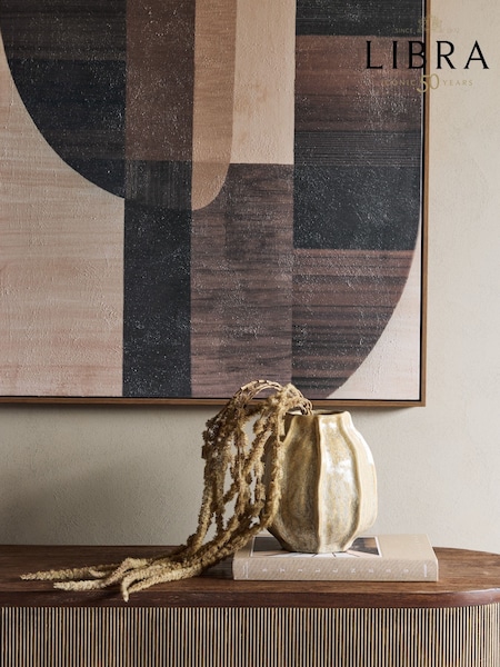 Libra Interiors Cream Colston Reactive Glaze Vase Medium (Y39169) | Mex$1.865