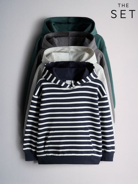 藍色/灰色 - The Set 4 Pack Regular Hoodie