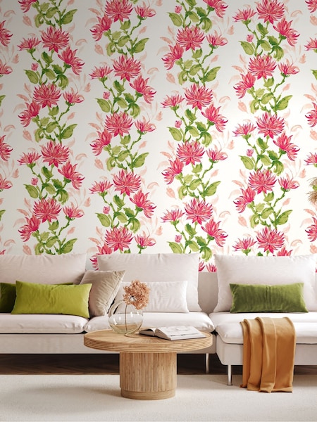 Ohpopsi Cerise Kiku 10M Wallpaper (Y39250) | €105