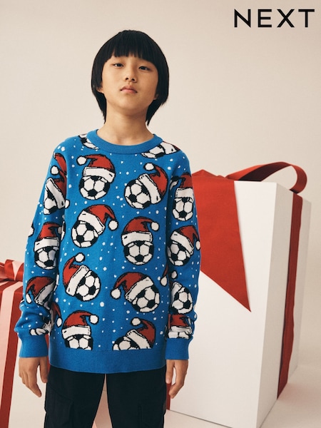 Navy/Red - Christmas Jumper (3-16yrs)