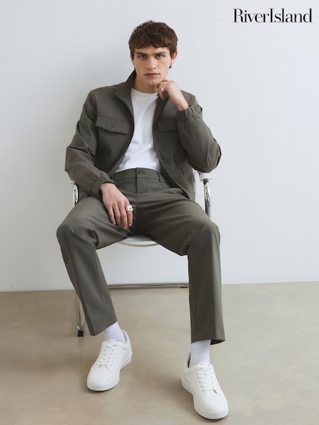 River Island Green Skinny Comfort Stretch Trousers (Y39936) | SGD 89