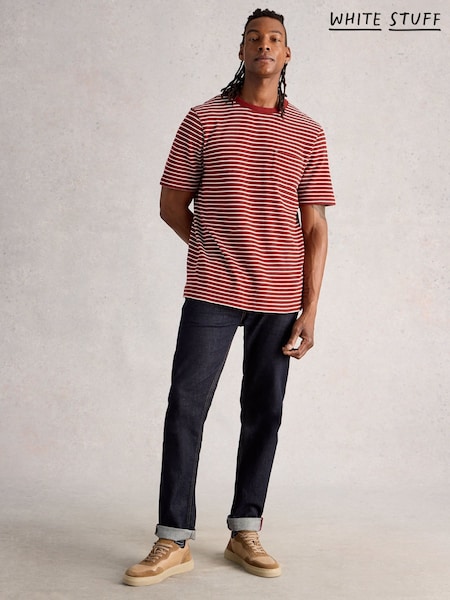 White Stuff Red Horsham Stripe T-Shirt (Y40257) | €56