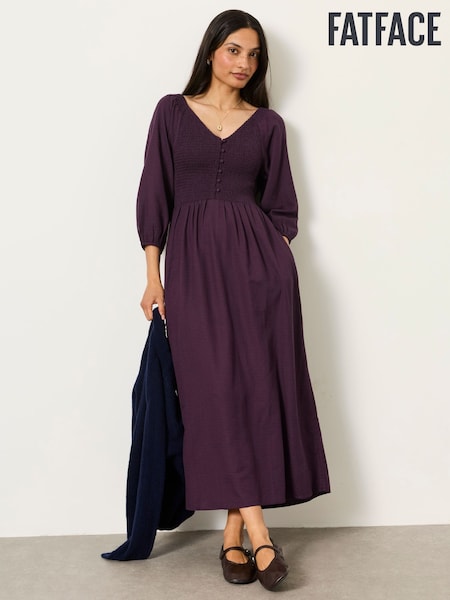 Dark Purple - Fatface Midi Dress