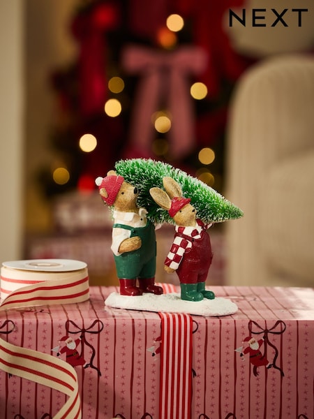 Bertie Bear And Rosie Rabbit Christmas Ornament