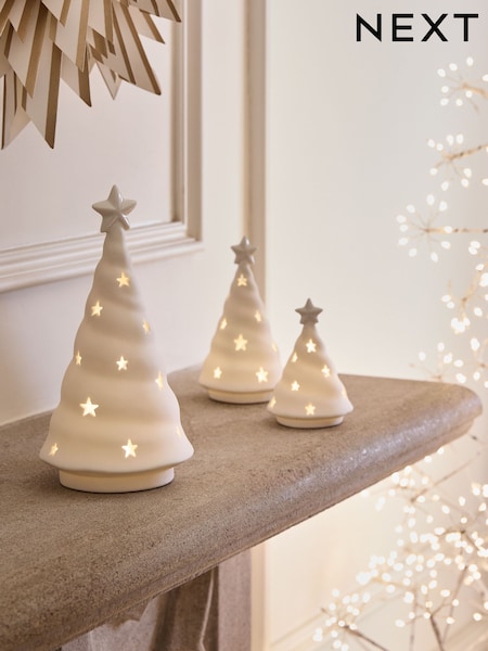 Set Of 3 Light Up Christmas Tree Ornaments