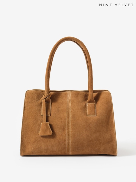 Mint Velvet Natural Rue Suede Tote Bag (Y40708) | $374