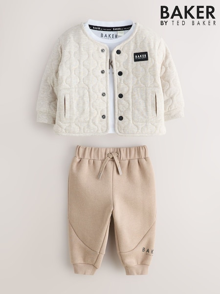 Daş - Baker By Ted Baker 3 Piece Quilted Jacket, T-shirt And Joggers Set