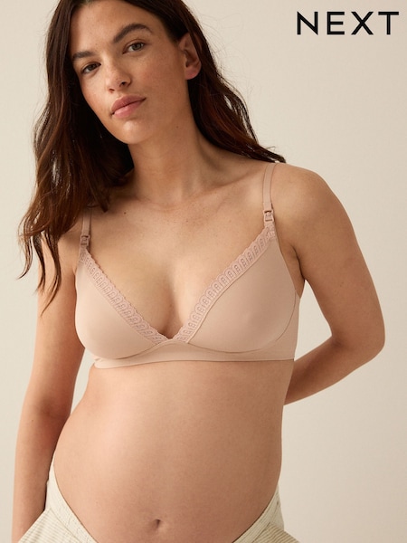 Almond Hubad - Smoothing Lace Trimmed Maternity & Nursing Bra With Motion Flex Technology
