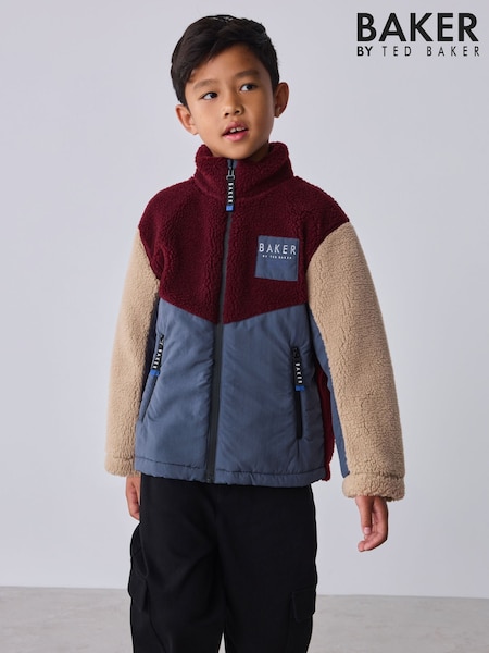 Red/Stone/Grey - Baker By Ted Baker Colourblock Fleece