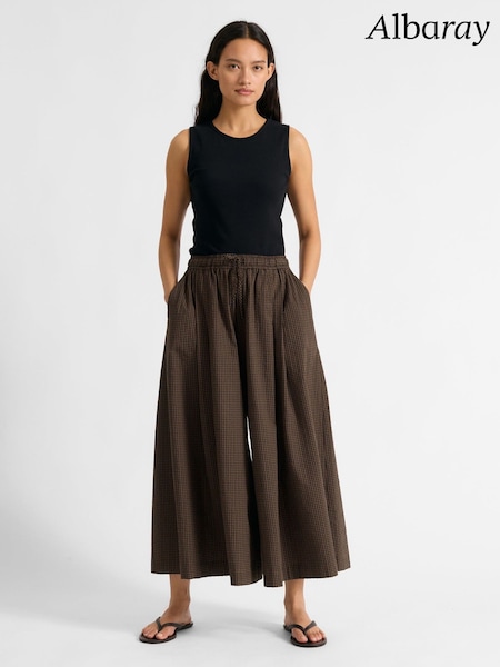 Chocolate Gingham Culottes (Y40862) | 131 €