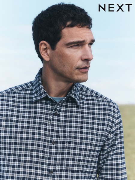 Blue Micro - Regular Check Long Sleeve Shirt