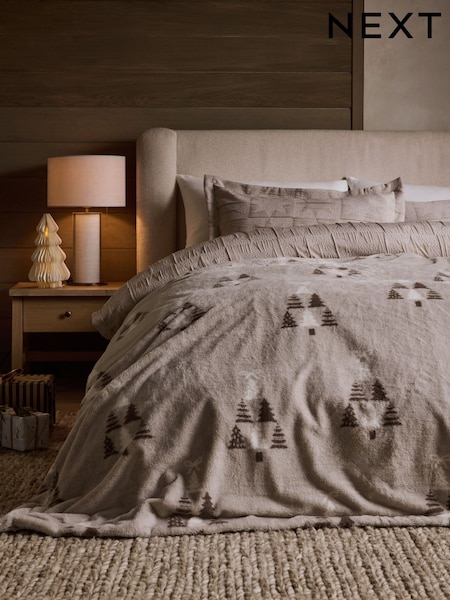 Christmas Tree Faux Fur Throw