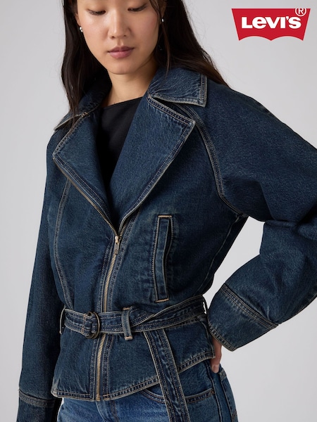 Blue - Levi's® 80s Oversized Denim Bomber Jacket