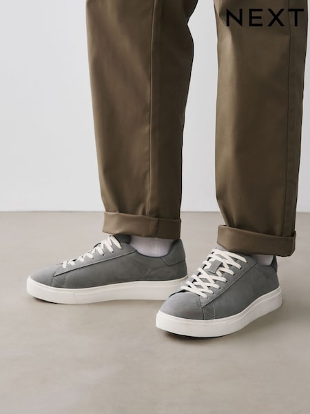 Grey - Standard Fit Smart Casual Longline Trainers
