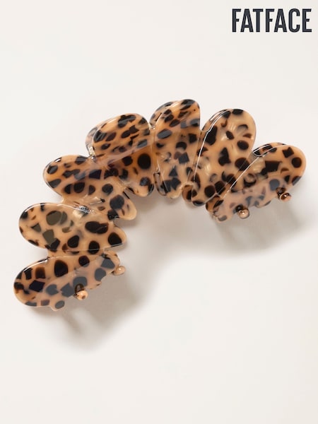 Brown - Fatface Petal Spot Claw Clip