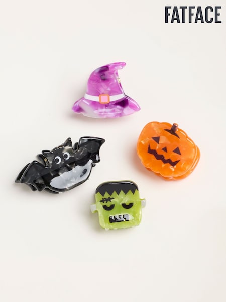 Multi - Fatface 4 Pack Halloween Claw Clips