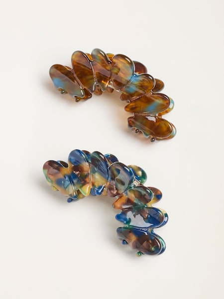 Multi - Fatface 2 Pack Petal Claw Clips