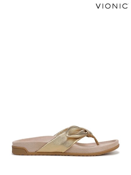 Metallic - Vionic Wide Fit Arch Support Toe Post Sandals (Y41346) | kr1 885