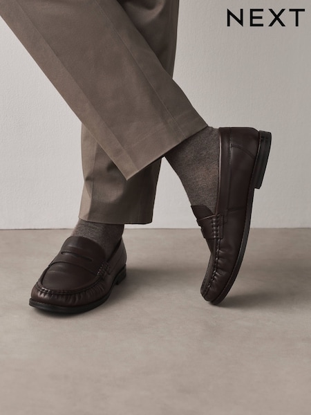 Braun - Regular N. Premium Ruched Leather Loafers