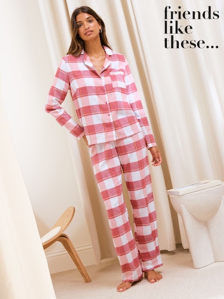 Pink Check - Friends Like These Long Sleeve Pyjamas