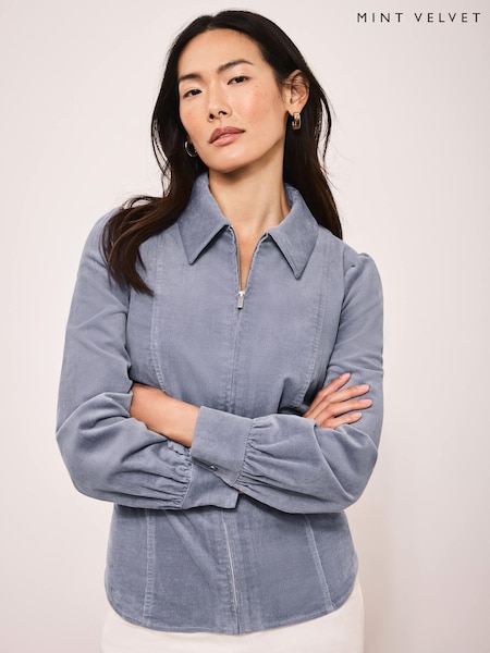 Mint Velvet Blue Corduroy Shirt (Y41793) | CN¥919