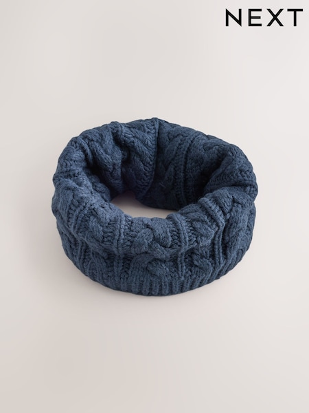 Navy - Cable Snood (1-16yrs)