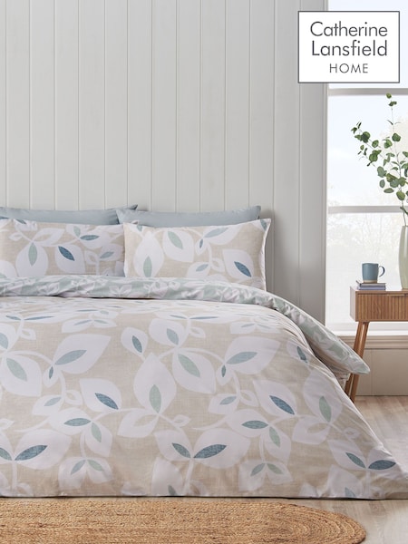 Catherine Lansfield Inga Leaf Duvet Cover and Pillowcase Set (Y41877) | 30 € - 49 €
