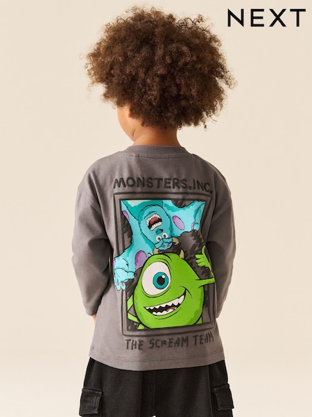 Charcoal Grey - Monsters Inc. Long Sleeve T-shirt (6mths-8yrs)