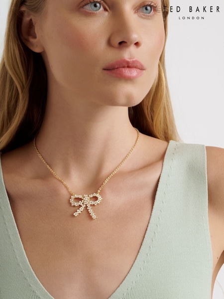 Ted Baker Tone BONNELL: Bouquet Bow Pendant Necklace (Y41897) | 32.50 د.ب.