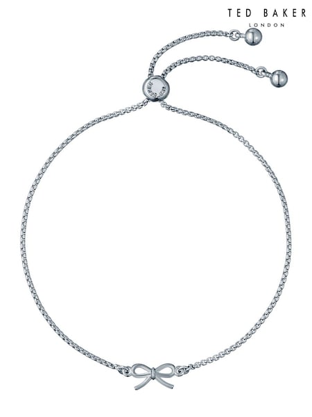 Ted Baker Silver Tone/Plain Metal BRIDGET Mini Bow Adjustable Bracelet (Y41913) | SGD 54