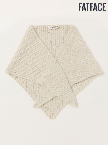 Marfil - Fatface Sequin Triangle Scarf