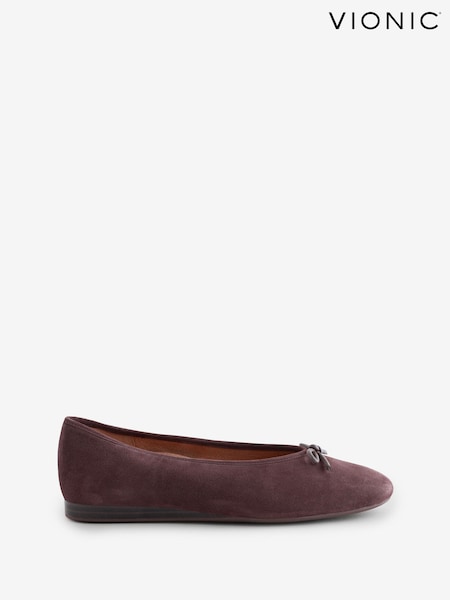 Brown - Vionic Larissa Ballet Flat Shoes