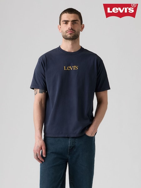 Blue - Regular Levi's® Housemark Graphic T-shirt