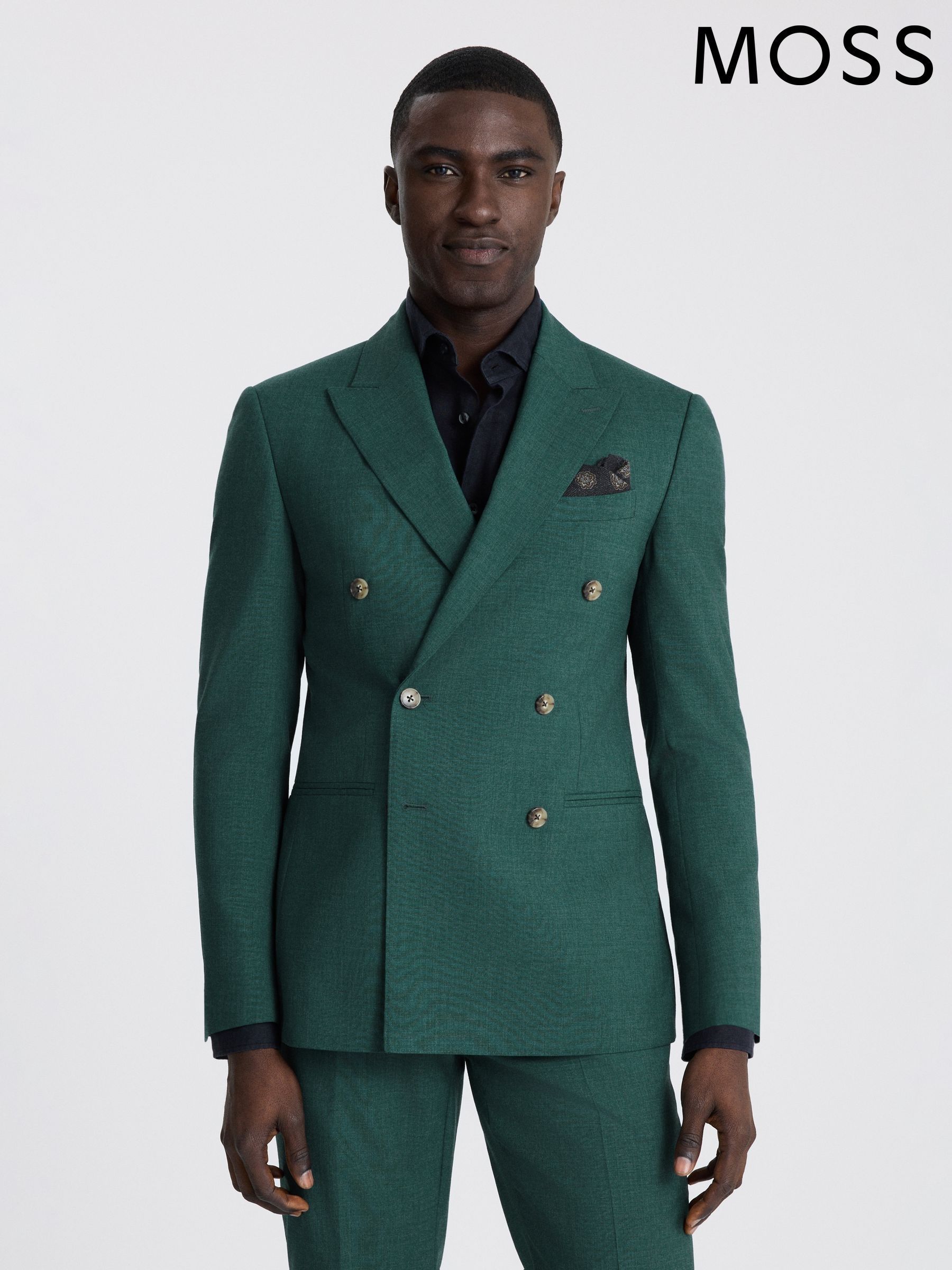Buy Men's Suits Green Double Breasted Online | Next Japan
