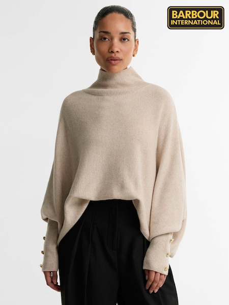 White - Barbour International Lilah Knitted Jumper