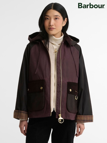 Red - Barbour® Carville Wax Jacket